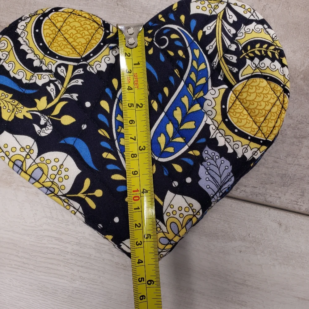 Vera Bradley Ellie Blue From My Heart Jewelry Box Case Elephant Floral EUC
